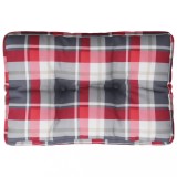 Cumpara ieftin Perna de paleti, rosu carouri, 50x40x12 cm, material textil