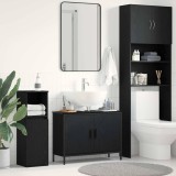 vidaXL Dulap chiuvetă de baie, stejar negru 80x30x60 cm lemn prelucrat