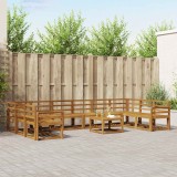 vidaXL Set de canapele de exterior 11 pcs natural Lemn Solid de Acacia 3367087
