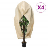Protectie de fleece plante cu fermoar 4 buc 70 g/m&sup2; 3,93x3 m GartenMobel Dekor, vidaXL