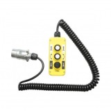 Telecomanda industriala cu 3 comenzi, cablu spiral si fisa priza 7 pini Breckner Germany