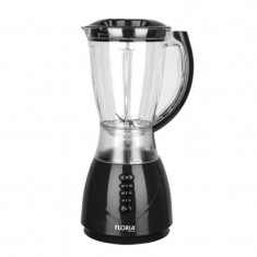 Blender FLORIA ZLN-3080 Negru, Putere 300W, capacitate 1.5L, 3 viteze, Functie puls-Vas plastic