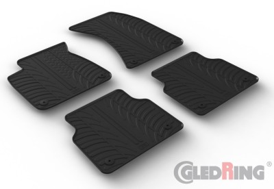 Set covorase auto din cauciuc Audi A8 (D4), 2009-2017 Sedan/Limuzina, pentru modele cu cutie automata, 4 bucati, Gledring AutoDrive ProParts foto
