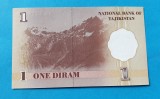 1 Diram - Bancnota Tajikistan - piesa SUPERBA - UNC