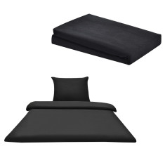 Cearceaf impermeabil Jersey (180 x 200 x 200cm) - cearceaf patura (155x220cm) negru foto