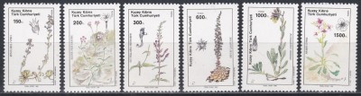 Ciprul Turc 1990 - Plante, MNH foto