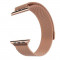 Curea metalica de tip Milanese Loop Compatibila cu Apple Watch, 44mm, Gold/Rose