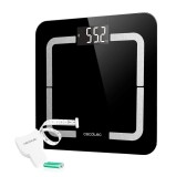 Cantar de baie digital Cecotec 4090 Surface Precision 9500 Smart Healthy, Ecran LCD, Maxim 180 kg, TenBIA, Four Precision, BabyWeight, Negru