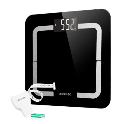 Cantar de baie digital Cecotec 4090 Surface Precision 9500 Smart Healthy, Ecran LCD, Maxim 180 kg, TenBIA, Four Precision, BabyWeight, Negru foto