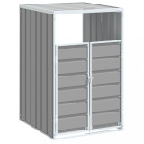 Depozitare cos gunoi cu roti, 1 cos, gri, 72x81x115 cm, otel