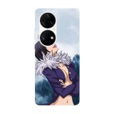 Husa compatibila cu Huawei P50 model Merlin 7 Deadly Sins, Silicon, TPU, Viceversa, Transparent, Carcasa