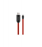 Hoco cablu Lightning IPhone la USB cu timer LED-display-Culoare Roșu