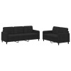 Set canapea 2 piese, negru, catifea, DKD Home Decor