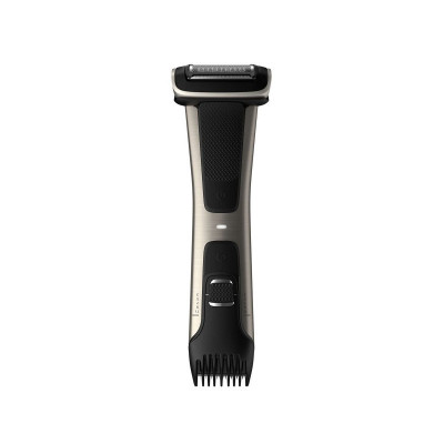 Trimmer Philips BG7025/15, 2 capete, 5 trepte, 3-11 mm, 80 minute, rezistent la apă, negru/gri foto