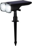 Lampa solara LED exterior 2 in 1 pentru perete sau sol, 16x10x27 cm