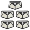 Set 5 lampi cu incarcare solara FOXMAG24, senzor miscare, 3 trepte de iluminare, 100 LED