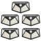 Set 5 lampi cu incarcare solara FOXMAG24, senzor miscare, 3 trepte de iluminare, 100 LED