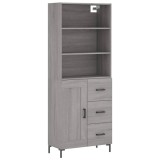 Cumpara ieftin Dulap inalt, gri sonoma, 69,5x34x180 cm, lemn compozit
