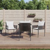 VidaXL Set mobilier de grădină cu perne, 5 piese, poliratan și oțel