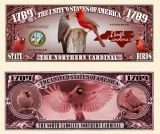 !!! SUA = FANTASY NOTE (TJ6) = NORTH CAROLINA , NORTHERN CARDINAL - 2023 - UNC
