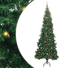 vidaXL Pom de Crăciun Artificial pentru Colț Verde 240 cm PVC și Metal 3397297
