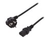 Cablu Alimentare Unghiular CEE 7/7 la IEC C13 75cm Negru, Digitus