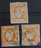 Romania 1871 - Carol l cu Barba 10 bani nuante diferite