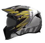 Casca MT Streetfighter SV S Tackle B2 gri mat (ochelari soare integrati) - masca (protectie) barbie si cozoroc detasabile - omologare noua ECE 22.06 -