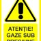 Placuta atentie gaze sub presiune