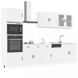 VidaXL Set dulap de bucătărie din 7 piese &bdquo;Kalmar&rdquo; Lemn prelucrat alb