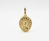 Cumpara ieftin Pandantiv Medalion din Argint 925 Aurit Maica Domnului , Protectie Sacra si Design cu Raze in Relief