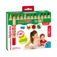Creioane Colorate, 12 Culori/set, Alpino Baby - Maxi foto