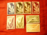 Serie mica IFNI 1954 - Flora si Pescarus , 8 val. (4v cu sarniera), Nestampilat