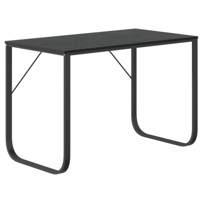 Birou de computer, alb, 110x60x73 cm, lemn prelucrat