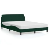 Cumpara ieftin Cadru de pat, Dover, verde inchis, 140x200 cm, catifea