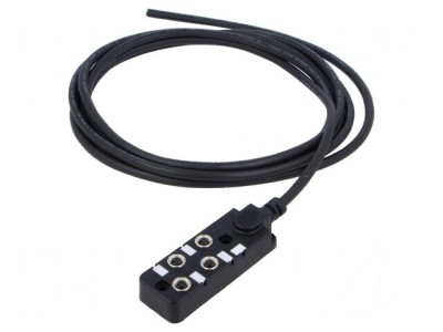 Cutie de conexiuni M8 PIN: 3 3m soclu 6A -20&amp;divide;80&amp;deg;C IP67 IN: 4 foto