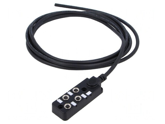 Cutie de conexiuni M8 PIN: 3 3m soclu 6A -20&divide;80&deg;C IP67 IN: 4