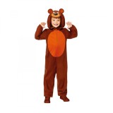 Cumpara ieftin Costum Urs Onesie Copii KidMania&reg; 3-4 Ani (104 cm) Carnaval, Petreceri Tematice - Salopeta cu Gluga Poliester