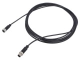 Cablu HARTING 4 pini PUR 5m pentru senzori și automatizări cu conector M12