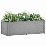 Strat &icirc;nălțat grădină sistem automat udare gri 100x43x33 cm