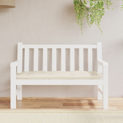 Perna banca de gradina, alb crem, 120x50x7 cm, textil oxford GartenMobel Dekor foto