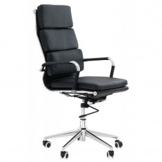 Scaun ergonomic pentru birou, inaltime 116 cm, suporta maxim 110 kg, Negru foto