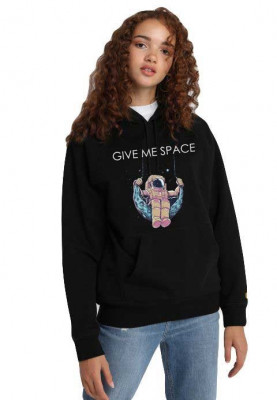 Hanorac dama negru - Give me space - XL foto