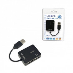 Hub USB 2.0 LogiLink UA0139 , 4x USB 2.0 , Negru