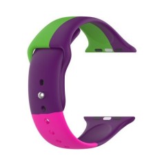 Curea Apple Watch Series 4 / 5 / 6 SE 44mm Series 1 / 2 / 3 42mm Silicon Multicolora foto