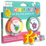 Cumpara ieftin Kit DIY bijuterii Creatibles Flori Fermecate- plastilina cu uscare la aer - set de 6 culori si accesorii