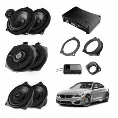 Pachet sistem audio Plug&amp;Play Audison dedicat BMW K4E X4M + Amplificator AP 8.9bit 520W + Conectica dedicata