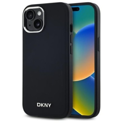Husa pentru iPhone 15 Plus - DKNY Hardcase Plain Logo MagSafe (DKHMP15MPSCMCLK) - Black foto