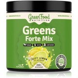 GreenFood Nutrition Greens Forte Mix pulbere pentru detoxificarea organismului și sprijinirea imunității aroma Juicy Lemon 240 g