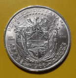SV * Panama UN BALBOA 1966 * 26.73 GRAME AG. 900 * AUNC + Luciu, America Centrala si de Sud, Argint
